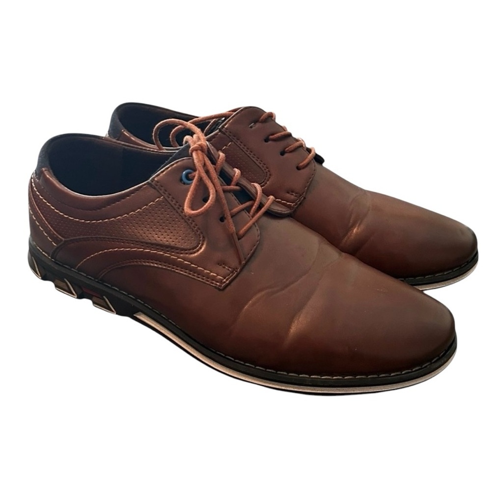 GATSBY Dress Shoes Lisse Oxford Orthopedic Leather Brown Mens Size‎ 9 US